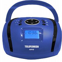 Аудиомагнитола Telefunken TF-SRP3449 синий 3Вт/MP3/FM(dig)/USB/SD/MMC