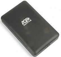 Внешний корпус для HDD/SSD AgeStar 3UBCP3 SATA пластик черный 2.5"