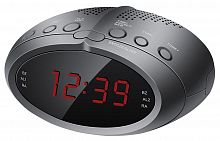 Радиобудильник Hyundai H-RCL220 черный LED подсв:красная часы:цифровые FM