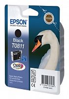 Картридж струйный Epson T0811 C13T11114A10 черный (480стр.) (11.1мл) для Epson R270/290/RX590