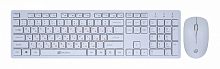 Клавиатура + мышь Оклик 240M клав:белый мышь:белый USB беспроводная slim Multimedia