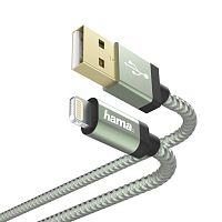 Кабель Hama 00187237 Lightning USB 2.0 (m) 1.5м зеленый